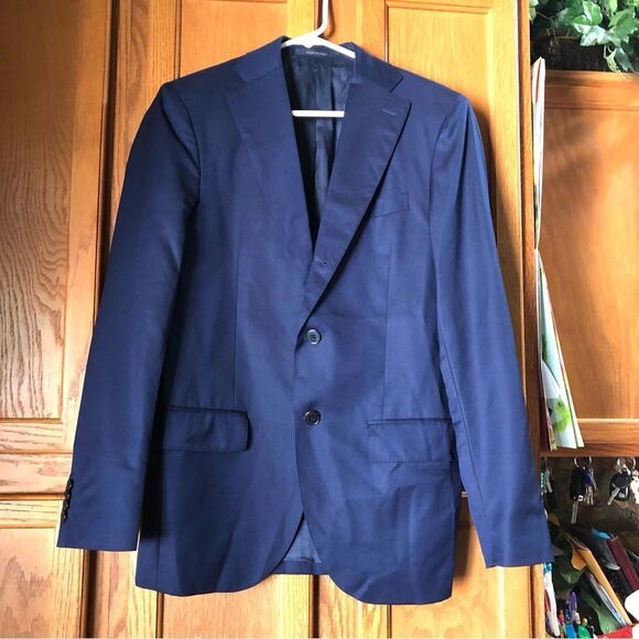 BOGGI MILANO Italy 3 Button Front Flap Pockets Wool Blazer - 46 - Picture 2 of 15